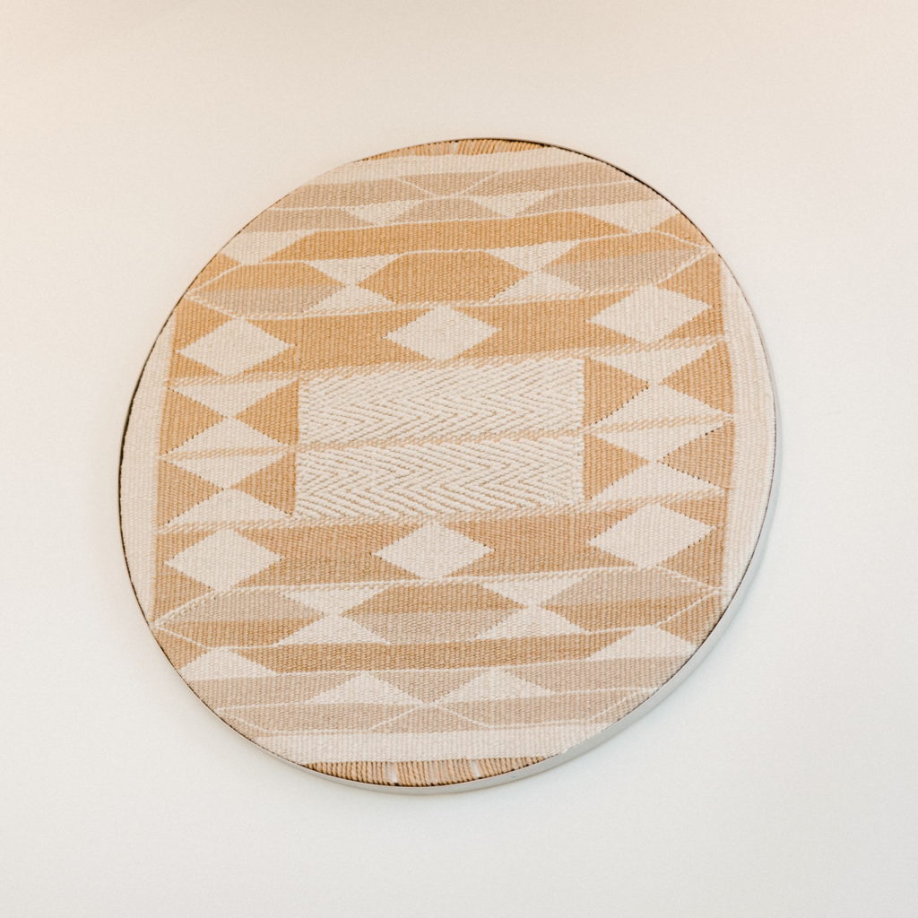 Ceiling and railing installation by Musqueam artists Debra Sparrow and Gabriel Hall at the leləm̓ Community Centre, blending Salish weaving with contemporary design.